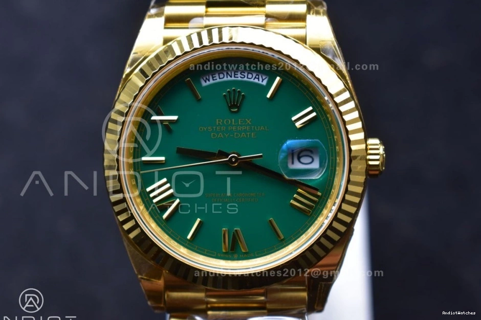 Dial Bracelet Edition 228238 Green on Roman Day Best THBF (Gain Weight) 1:1 40 YG VR3255 669 HighQuality Date President 1212